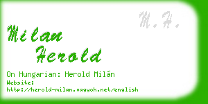 milan herold business card